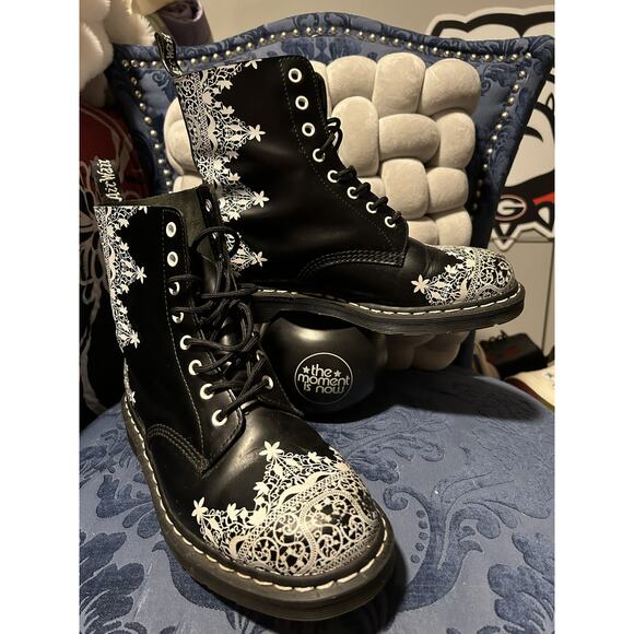 RARE Dr Martens Pascal Henna Lace Boot Size 11/EU 43 - Picture 1 of 6